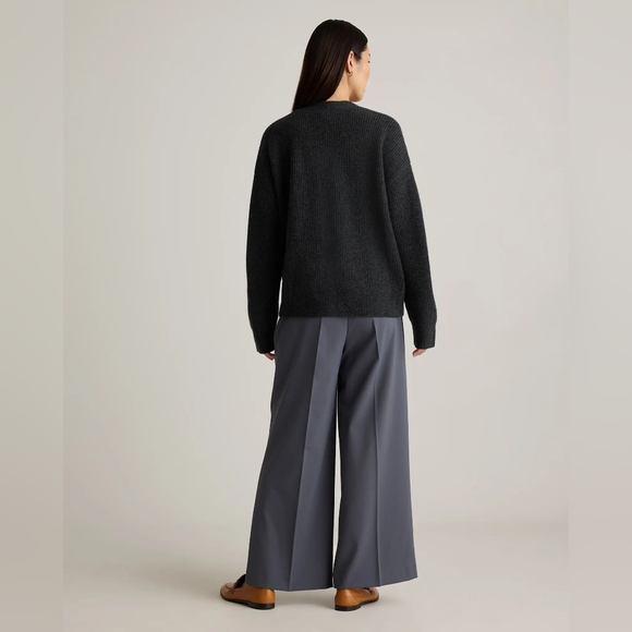 Quince Mongolian Cashmere Fisherman Boxy Cropped Cardigan Sweater - Picture 7 of 10